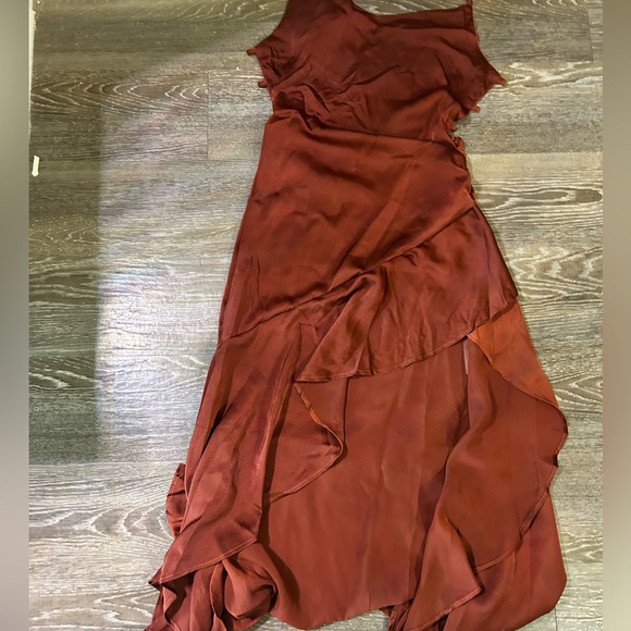 Aurora Noir, Soraya Maxi Slit Dress, size small, color rust, NWT - Picture 4 of 4
